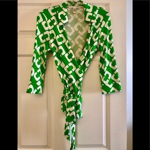 Diane Von Furstenberg vintage wrap blouse